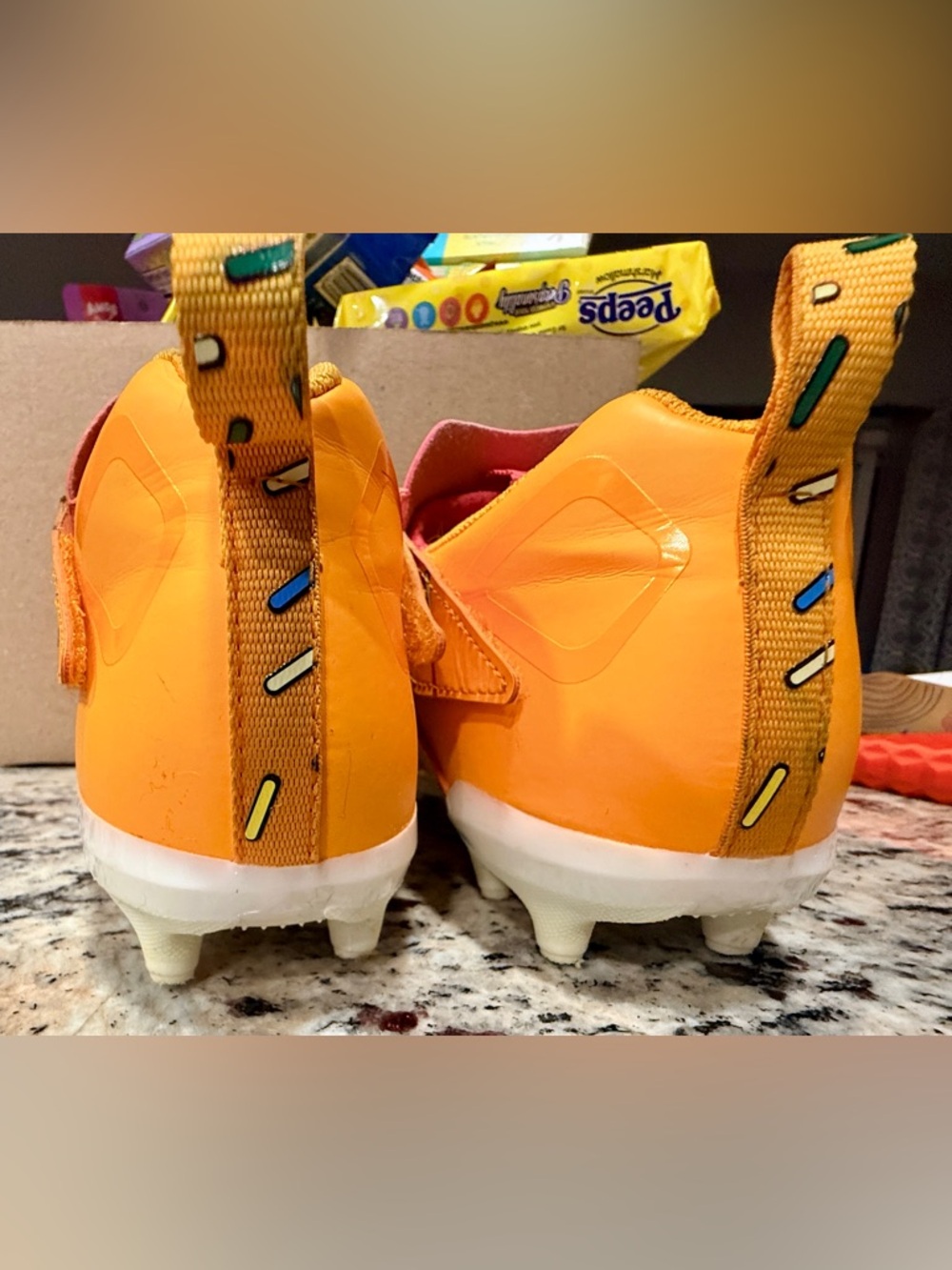 The Simpsons x Adidas Freak Spark J “Donut” Cleats Size 1 - Picture 10 of 13